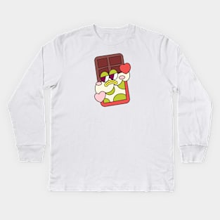 Sad Chocolate Kids Long Sleeve T-Shirt